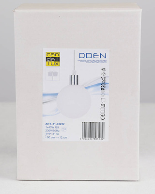 Lampă suspendată abajur bilă albă 12cm Oden 31-03232