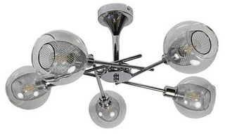 Plafoniera candelabru cromat suspendat Ozzo Candellux 35-72252