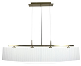 Plafonnier suspendu 4X40W E14 abat-jour blanc patiné BERG 34-45218