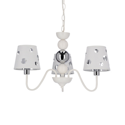 White chandelier hanging lamp 3xE14 Batley Ledea 50203109