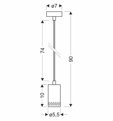 Lampa suspendata cadru lemn 1xGU10 10cm Tubo 31-78568