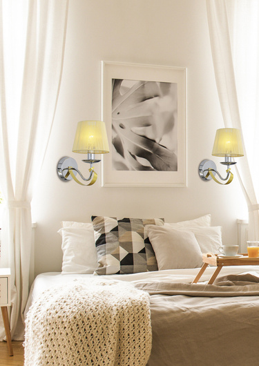 Abajur crom / fir auriu E14 40W Diva Candellux 21-55040