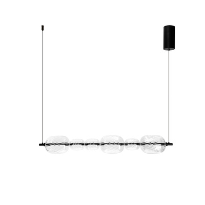 Lampa wisząca Playa szklana nad stół pozioma transparentna LED 17W 3000K