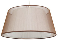 Lampa wisząca z abażurem Charlie brązowa pojedyncza nowoczesna do salonu
