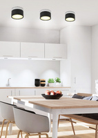 Plafonnier noir et blanc LED 4000K Tube 2273716