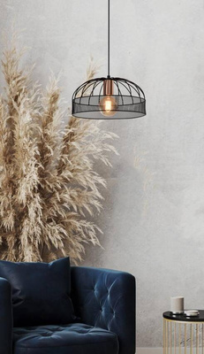 Hanging lamp black metal adjustable 40W E27 Levi 31-78469