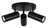 Black ceiling lamp plate 3x15W Colly 98-01672