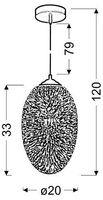 Candellux Galactic 31-56122 E27 3D ceiling lamp