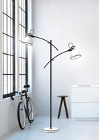 Floor lamp black and white adjustable straight 2x40W Zumba 52-72672