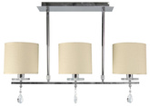 Lampa sufitowa chromowa 3x40W abażur z tkaniny Estera Candellux 33-11510