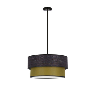 Lampa wisząca z abażurem Arezzo czarna oliwkowa do salonu i sypialni