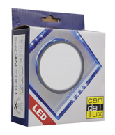 Chrom/blaue quadratische LED-Deckenleuchte SSP-22 2263892