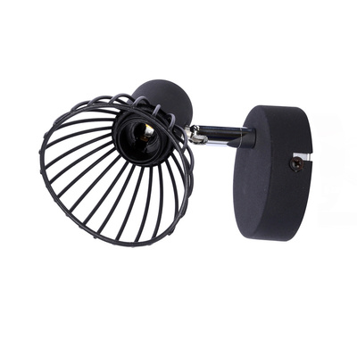 Lampa ścienna kinkiet 1X40W E14 czarny FLY 91-61881
