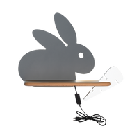 Wall lamp shelf 5W LED 4000K IQ Kids Rabbit gray 21-85184