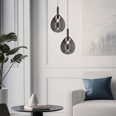 Lampa suspendata balon sticla argintie LED 6W Lukka Ledea 50133211