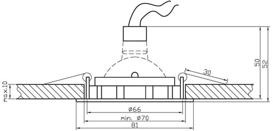 Plafoniera MR-16 8cm 2254840 auriu