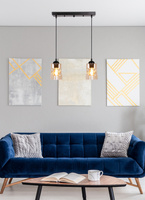 Hängelampe schwarz / bernsteinfarbener Streifen 2xE27 Felis 32-00170