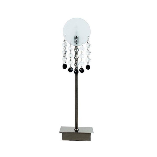 Luxor 41-02795 glass matt nickel table lamp