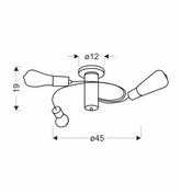 Lampa sufitowa czarna 3xE27 Filetta 33-00828
