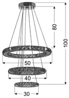Lampa suspendata LED RGB cerc + telecomanda Lords 33-63090