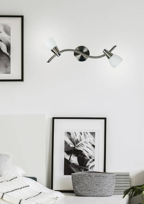 Applique bande 2X40W G9 blanc mat/chrome SELIA 92-69986