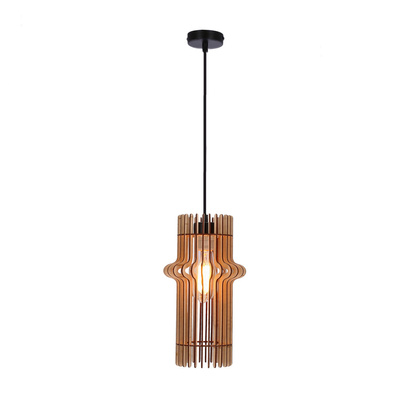 Lampa suspendata Eco 4 1x40 e27 Abajur din lemn