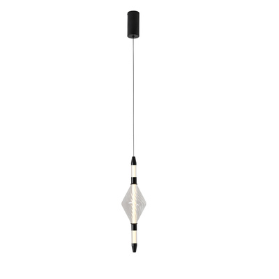 VITA lampa wisząca czarny 7,5W LED 2700K klosz bezbarwny