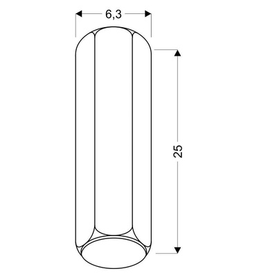 Candellux tub hexagonal alb 2282800