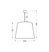 Hanging ceiling lamp 1X60W E27 SANDY 31-29850
