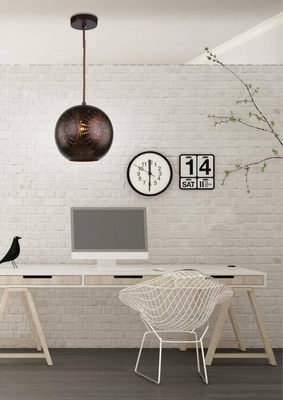 Hanging ceiling lamp 1X60W E27 brown 31-43283