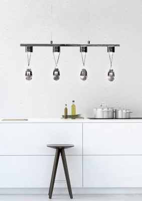 Hängelampe LED Chrom mit Kristallen 4x3W Prisma Candellux 34-25708