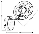 Wall lamp sconce 1X6W LED chrome 3000K CELT 91-62000