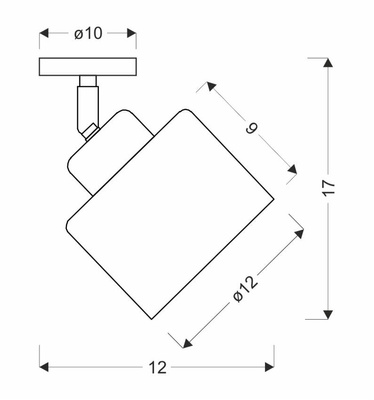 Wall lamp black + chrome wall / ceiling lamp Wama 91-00415