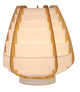 Lampe de table beige bois + plastique Nagoja Ledea 50501039