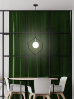Lampe suspendue noir et or 20cm Weert Ledea 50101046