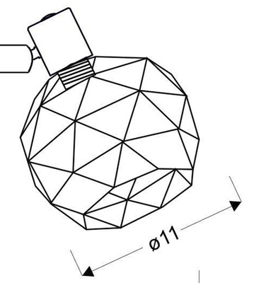 Lampshade for acrobat e14 with a copper nut 71-22042