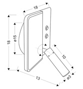 White LED 6W wall lamp with adjustable reading lamp Alma Candellux 22-75994