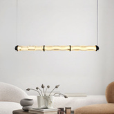 CORTE suspension horizontale noir mat 25W LED 3000K abat jour transparent
