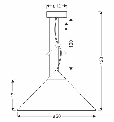 Hanging lamp Presto 50 glass with smoked shade over table for living room GX53