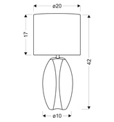 Lampă de masă albă Palma 1 Candellux 41-79961