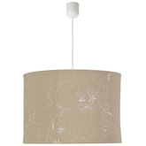 Lampa wisząca z abażurem Farm beżowa tkaninowa 1xE27 25 cm skandynawska