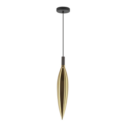 Suspension Nordic tube en verre or simple pour salon et chambre