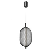 Lampa wisząca druciana PUMA z podłużnym kloszem 15 x 30 cm – designerska lampa nad stół LED 3000K
