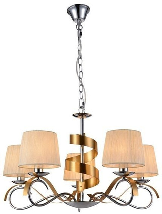 Suspension chrome / or 5xE14 lustre Denis 35-23445