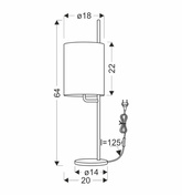 Lampa de masa Zeta abajur de nuc negru 41-25401