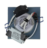 Chrom/weiße quadratische LED-Deckenleuchte SSP-22 2263885