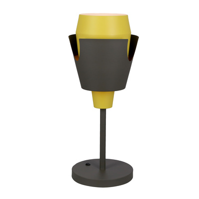 Table lamp grey/yellow with switch Falun LEDEA 50501150