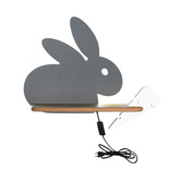 Applique murale étagère 5W LED 4000K IQ Kids Rabbit gris 21-85184