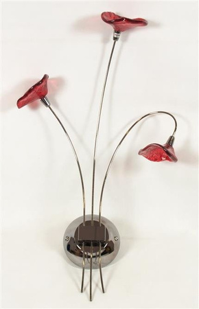 414 L&amp;H Wall lamp Rio 3X20W G4 12V Chrome