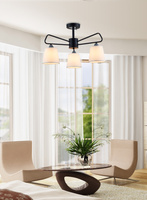 Lampa sufitowa czarno-biała metalowa Morley Ledea 50203091